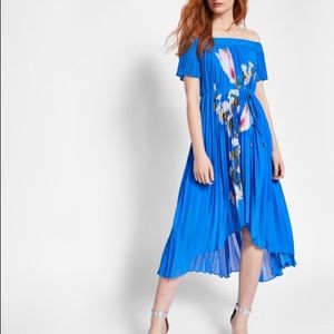 ted baker harmony pleated maxi dress